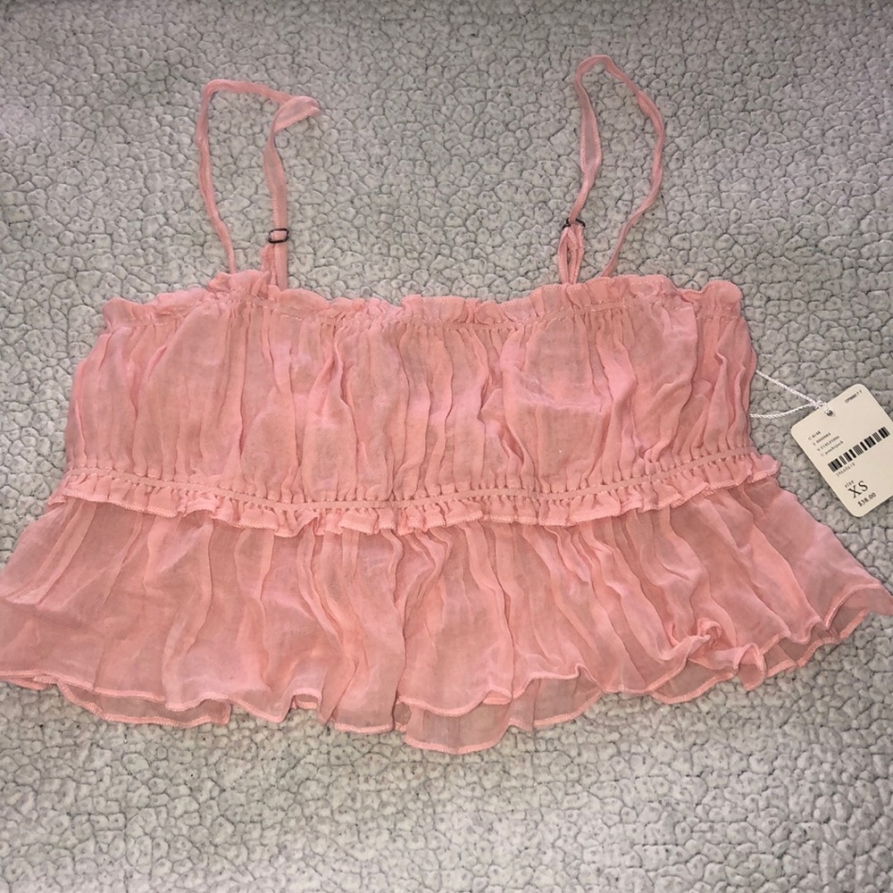 Free People Peach Crop Top!